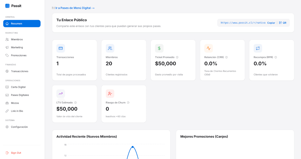 Passit Analytics Dashboard