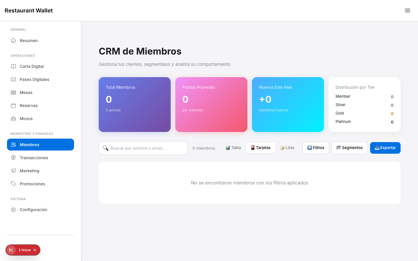 CRM Panel