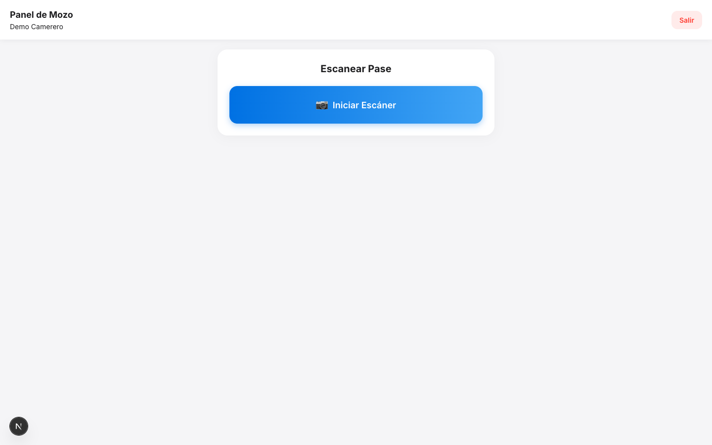 Waiter Panel Mobile